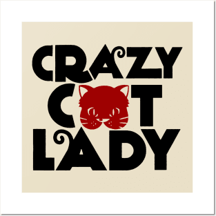 crazy cat lady Posters and Art